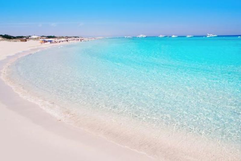 Formentera holidays on board of a boat is one of the most popular activities for all tourists who come to the islands. In the picture you can see the beaches of Illetes, Formentera