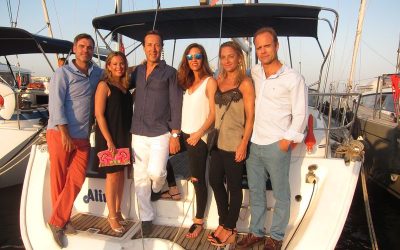 Sevillanos alquiler velero con patrón en Ibiza