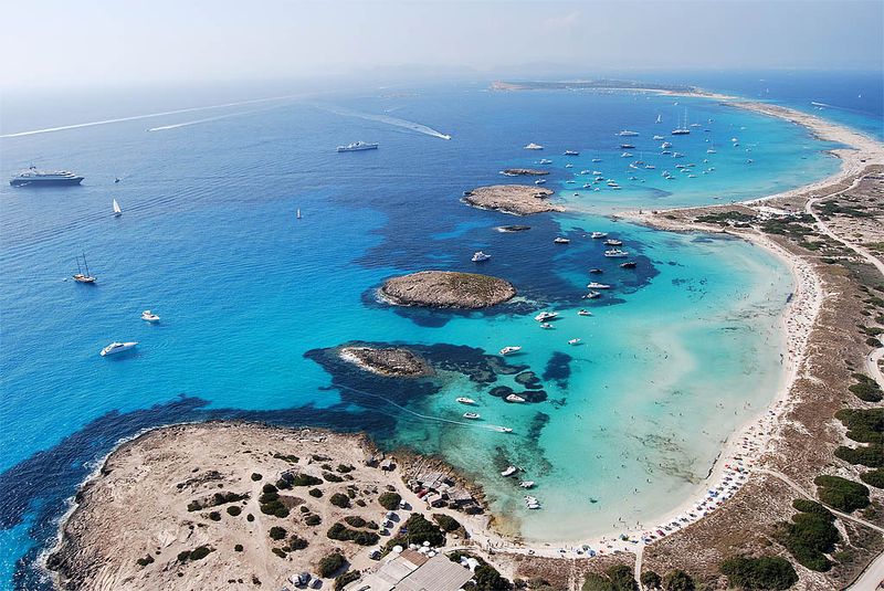 Vista panorámica de la isla de Espalmador, en el norte de Formentera