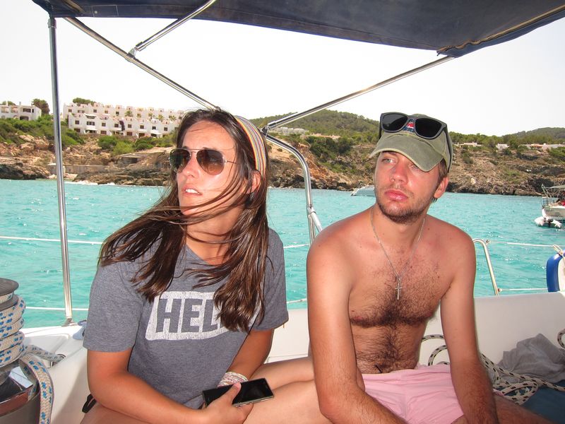 Familia Losada alquiler barco Ibiza